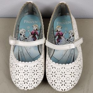 Frozen White Mary Janes